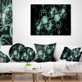 thumbnail image 4 of Designart Blue on Black 3D Surreal Design - Abstract Throw Pillow - 16x16, 4 of 5