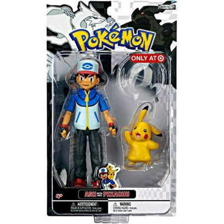 Pokemon Black White Trainer Figures Ash With Pikachu Exclusive Action Figure
