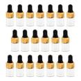 thumbnail image 1 of 20 botellas de vidrio vacías con gotero para aceites esenciales, transparentes. 2ML, 1 of 5