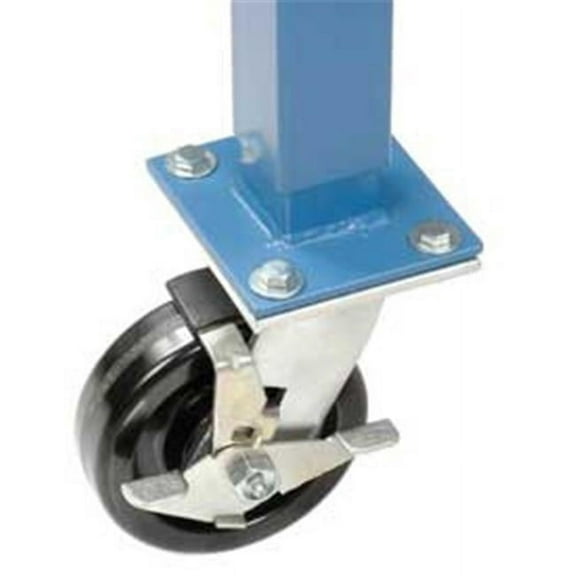 5 in. Phenolic Swivel Casters with Brakes - Blue