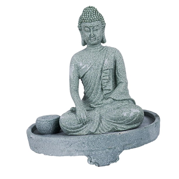 Porta incienso de Buda, delicado adorno artesanal, figura de Buda, soporte para incienso Estilo E