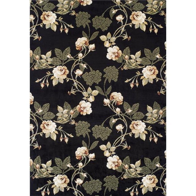 Achim FERRERA103 5.2 x 7.7 in. Ferrera Collection Area Rug, Lily & Black