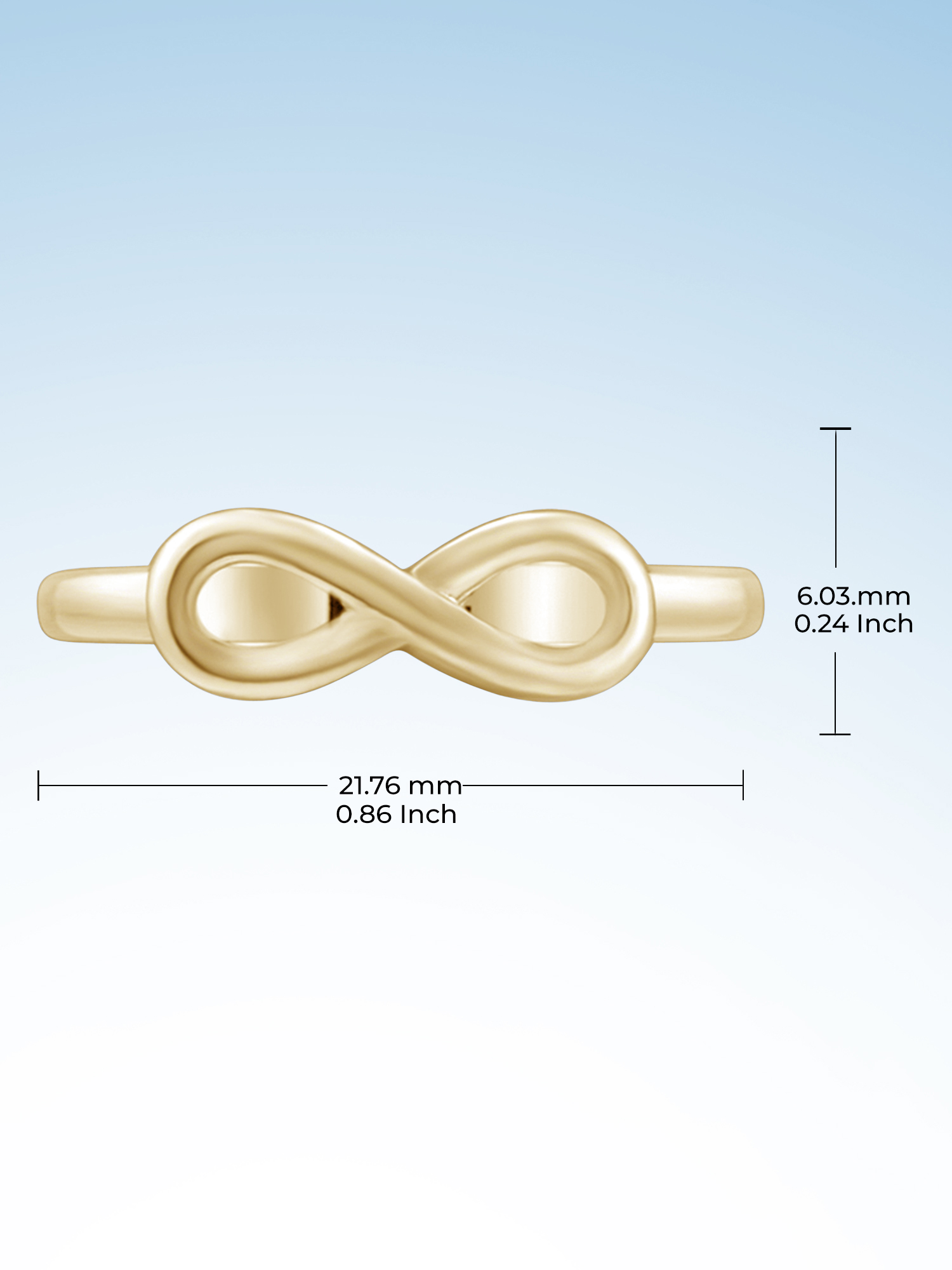 JewelersClub 0.925 Sterling Silver Infinity Friendship Ring for Women | Personalized BFF Eternity Knot Symbol Band