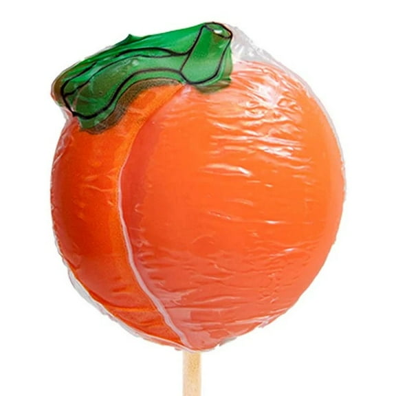 Melville Candy Hard Candy Peach Lollipops, 3 Pops