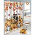 thumbnail image 5 of Thanksgiving Raccoon Shower Curtain Set ，Waterproof Fabric Shower Curtains Fall Pumpkin Shower Curtains for Bathroom,Bathroom Decor 72"x96", 5 of 7