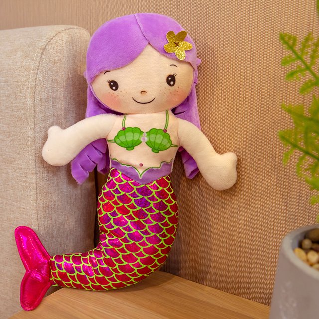 Divertidos juguetes suaves de sirena que fingen jugar muñecas almohada de cama para regalos de cumpleaños JShteea libre de BPA