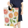 thumbnail image 4 of Yayeee Freestanding Laundry Hamper with Handle Collapsible Large Storage Basket for Clothes, Candy Orange, 4 of 7