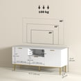 thumbnail image 3 of HOMCOM TV Console with RGB LED Lights, TV Unit for TVs up to 40 Inch, White, 3 of 10