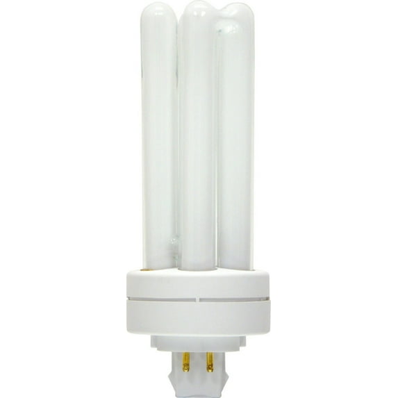 GE 97631 (4-Pack) F32TBX/835/A/ECO 32-Watt Energy Smart Ecolux Triple Tube Compact Fluorescent Light Bulb, 3500K, 2400 Lumens, 82 CRI, T4 Shape, 4-Pin GX24q-3 Base