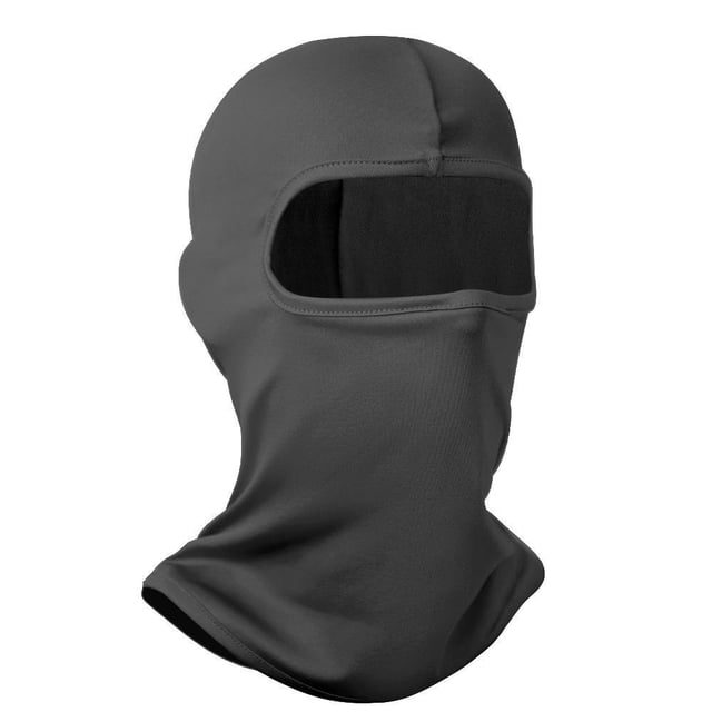 Pasamontañas largo para hombre (gris oscuro): protección contra el viento, los rayos ultravioleta y el esquí, el snowboard y la motocicleta