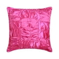 thumbnail image 1 of The HomeCentric Housse de Coussin Décorative Rose Vif Housses de Coussin de Designer Lot de 2 16x16 Pouces (40x40 cm) Housse de Coussin en Satin Canapé Unie Froncée Texturée Housses de Coussin - Rose Vif de Rêve, 1 of 4