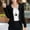 Black, variant on Blazers for Women Long Applique Suit Small Sleeve Cardigan Breasted Double Women Bow Fashion Short Women's Blouse Blazers for Women Business Casual Work Office Suit Jackets Black XL