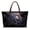 Black - Skull Camellia, variant on Hummingbird Flower Print Top Handle Tote Bag for Women Portable Tote Handbag Fashion Satchel Handbags with Inner Pocket for Tours Daily Use