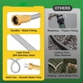 thumbnail image 5 of Garden Hose - Short Water Leader Metal Hose 75 FT with Female to Male Fitting, Flexible, Heavy Duty Hose Extension for Outdoor Hose Reel、Dehumidifier、RV、304 Stainless Steel, 5 of 6