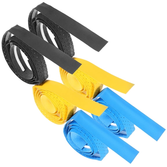 LOLIPPYY PU Anti-Skid Tennis and Badminton Grip Tape Assorted Colors for Protection Use 6Pcs