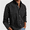 Black, variant on Men's Solid Long Sleeve Button Down Shirt, Regular Fit Casual Dress Shirts, Wrinkle-Resistant Fall Spring Tops with Pocket