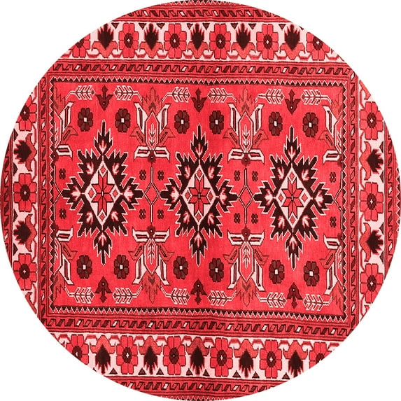 Ahgly Company Indoor Round Persian Red Traditional Area Rugs, 8' Round