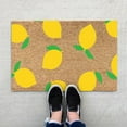 thumbnail image 2 of Yeetfub Summer Lemon Pattern Yellow Coir Indoor Doormat, 16"x24", 2 of 7
