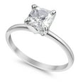 thumbnail image 2 of Solitaire Princess Cut Engagement Ring CZ 925 Sterling Silver Size 5, 2 of 4