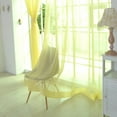 thumbnail image 2 of Ventana de tul transparente Pantalla de ventana transparente Cortinas de gasa de bolsillo para dormitorio Sala de estar 100x200cm (Amarillo dorado), 2 of 5
