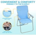 thumbnail image 6 of WEJOY High Back Outdoor Lawn Chairs Folding Beach Chairs for Adults with Shoulder Strap Blue, 6 of 9