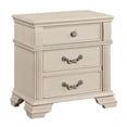 thumbnail image 2 of Furniture of America Charo Traditional White Wood Nightstand with USB Set of 2, 2 of 7