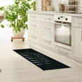 thumbnail image 4 of Chic Cutlery Print Kitchen Runner Rug Black with Soft Wool Effect - 48 x 20 inches, 4 of 5