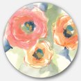 thumbnail image 1 of Designart 'Buttercup II' Traditional Metal Circle Wall Art, 1 of 3