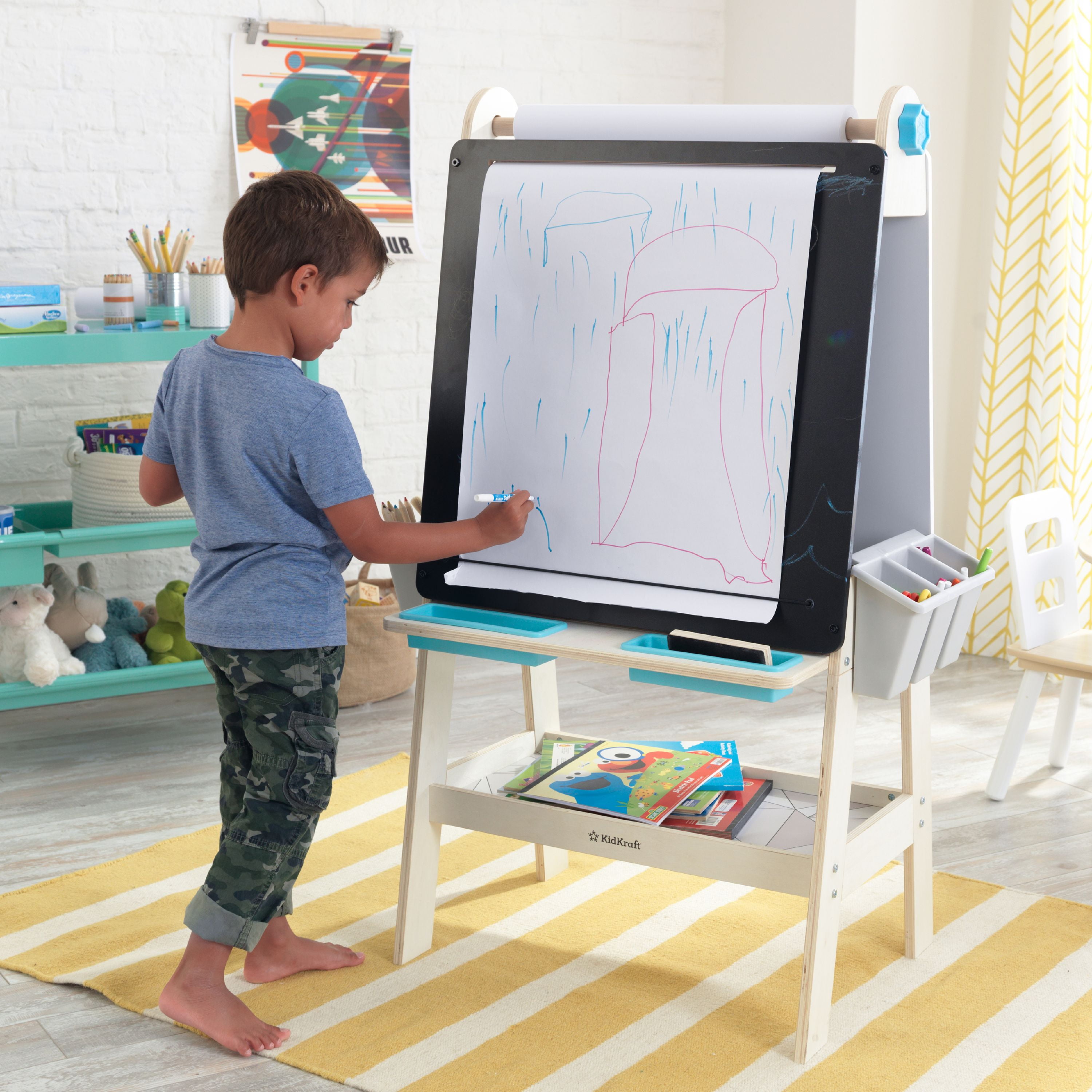 kidkraft create and play art easel