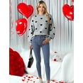 thumbnail image 4 of Sweaters for Women Crewneck Cute Heart Long Sleeve Knitted Sweaters Valentine's Day Winter Pullover Sweaters Alsol Lamesa, 4 of 6