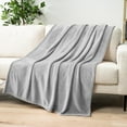 thumbnail image 6 of Knubmt Solid Color Fleece Throw Blanket Lightweight Cozy Super Soft Warm Plush Blanket for Bed, Sofa, Chair, Office, 20x27 inch, 6 of 8
