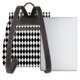 thumbnail image 3 of Disketp Black And White Diamonds Mochila de Cuero para Mujer, Bolso de Espalda Antirrobo con Estilo para Viaje, Trabajo y Uso Diario, 3 of 4