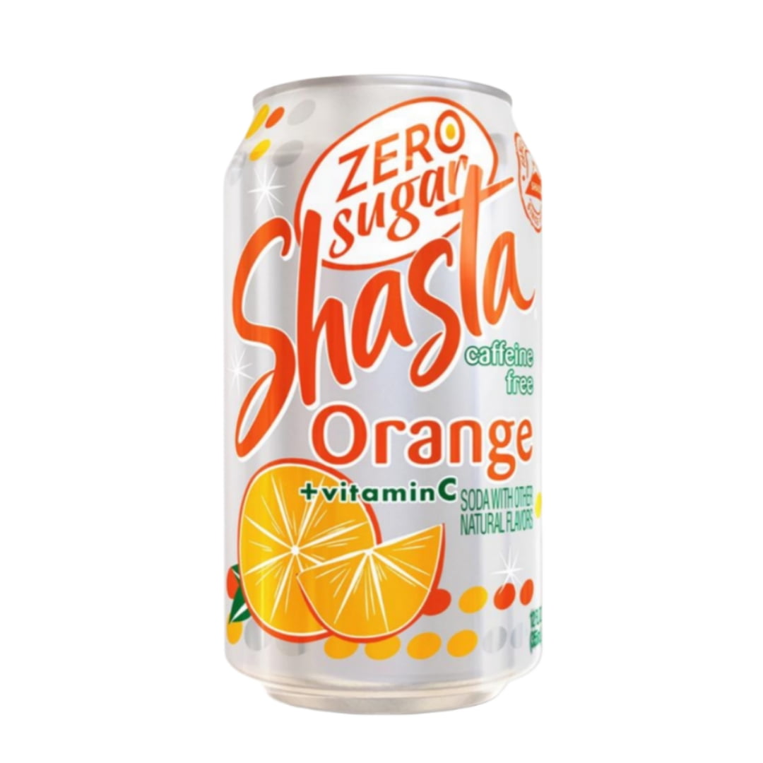 Shasta Zero Sugar Orange Soda - 24 Cans