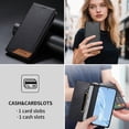 thumbnail image 4 of Wallet Case for Samsung Galaxy A23 with RFID Blocking, Magnetic Flip Cover, Card & Cash Slots Black, 4 of 7