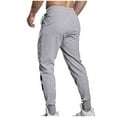 thumbnail image 6 of COSFO Gray Sweatpants for Men Full Taper Joggers Athleisure Drawstring Elastic Waist Colorblock Mens Pants Relaxed Fit, 6 of 7