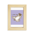 thumbnail image 1 of Pug. Escritorio de madera Arte Pintura 5x7 pies Marco de foto, 1 of 4