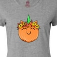 thumbnail image 4 of Inktastic Pumpkin Unicorn for Halloween and Thanksgiving Women's T-Shirt, 4 of 5