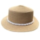 thumbnail image 1 of Sombrero de ala ancha y plana con parte superior de perla para mujer, de circunferencia de 56 a 58 cm, sombrero para el sol, plegable, para exteriores, para verano, 1 of 5