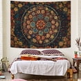 thumbnail image 4 of Gojian Boho Floral Mandala Tapestry Wall Hanging Pink Bohemian Flower Medallion Tapestry Aesthetic Watercolor Hippie Indian Small Tapestries for Bedroom Living Room Dorm Decor, 4 of 6