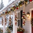 thumbnail image 4 of Christmas Jingle Bells Hanging Garland with Vintage Metal Bells & Rope Bows for Tree Door Wall Farmhouse Decor, 4 of 6