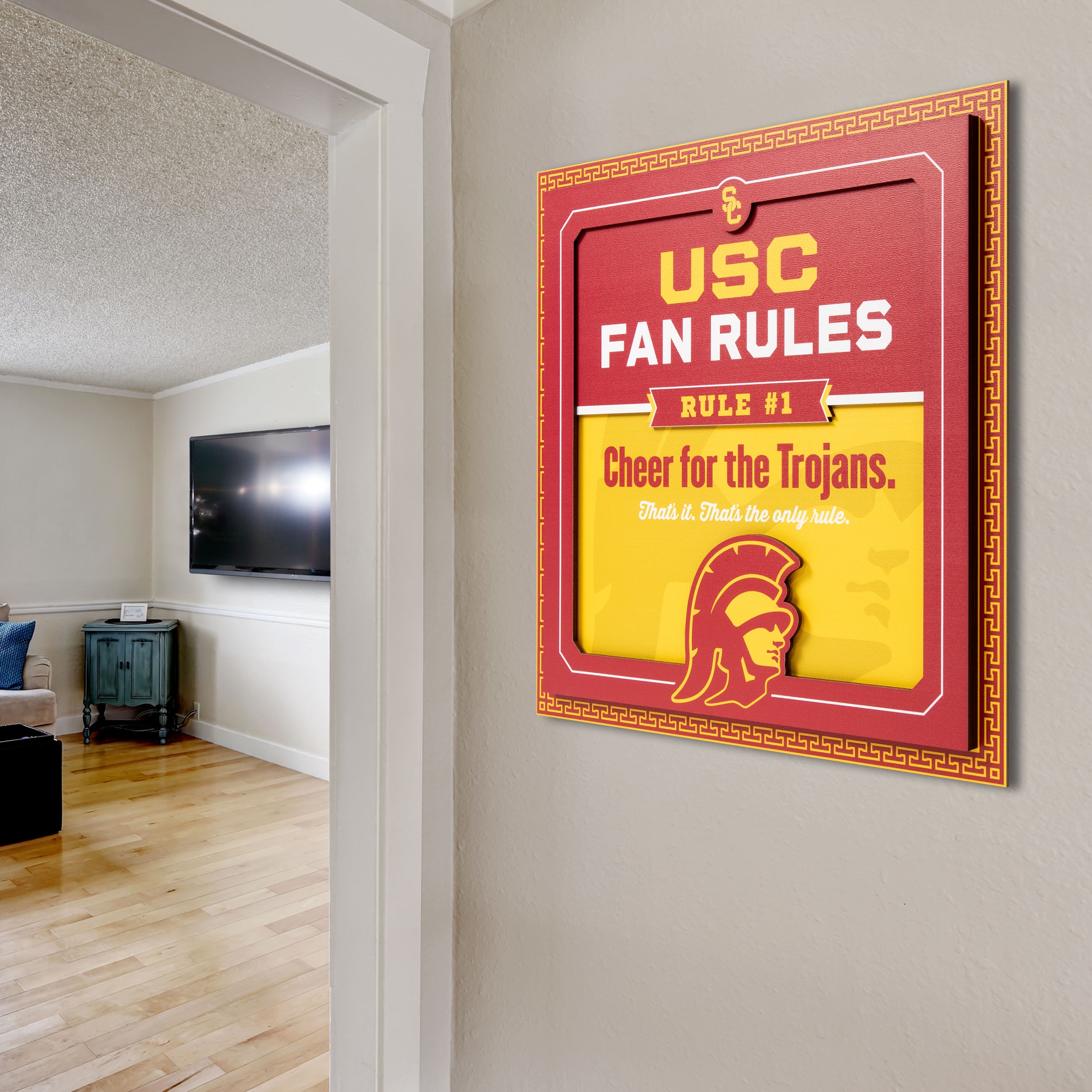 YouTheFan NCAA USC Trojans Fan Rules 3D Wall Art