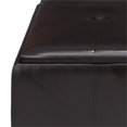 thumbnail image 4 of Avalon 34 in.W Pouf de Rangement pour Table Basse en Cuir Tanneurs Marron Faux Air, 4 of 7