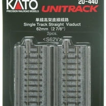 Kato 62mm (2 7/16") Single Track Straight Viaduct Track [2 pcs]