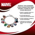 thumbnail image 7 of Marvel The Avengers Chibi Characters 15mm Enamel Charm Silver Chain Bracelet, 7 of 7