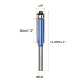 thumbnail image 2 of Uxcell Flush Trim Router Bit 1/4" Shank 3/8" Dia for Woodworking, Silver Blue, 2 of 6