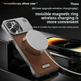 thumbnail image 4 of Luxury Magnetic PU Leather Aromatherapy Case For iPhone 15 16 Pro Max Plus Wireless Charging Borderless Case, 4 of 12