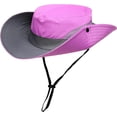 thumbnail image 5 of Womens Summer Sun Hat Beach Hat Wide Brim Outdoor UV Protection Hat Foldable Cool Mesh Ponytail Bucket Hat, 5 of 5