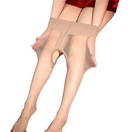 

Women Tights High Waist Stockings Anti Hook Silk Black Silk Open Crotch Stockings Calcetines Meias