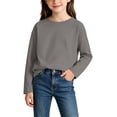 thumbnail image 6 of Spazoro Boys Pullover Sweatshirt, Relaxed Fit Soft Long Sleeve Crewneck Basic Casual Layering Tops for Daily Wear Dark Gray Size 12-13, 6 of 7