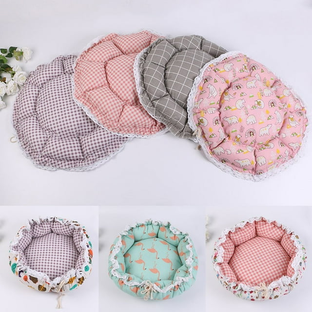 POINTERTECK Cartoon Flower Bud Pumpkin Cushion Small Dog Cat Mat Sleeping Bag Pet Kennel